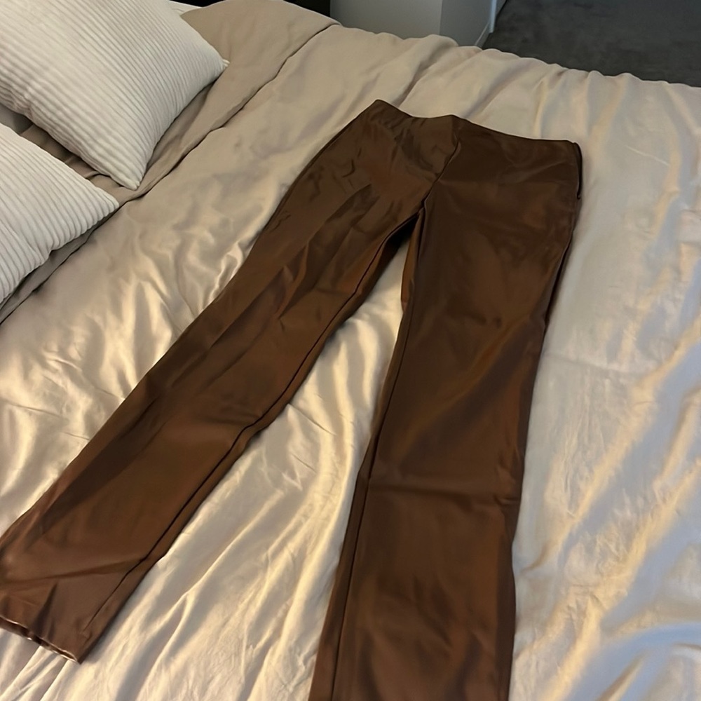 Brown leather pants NWOT
